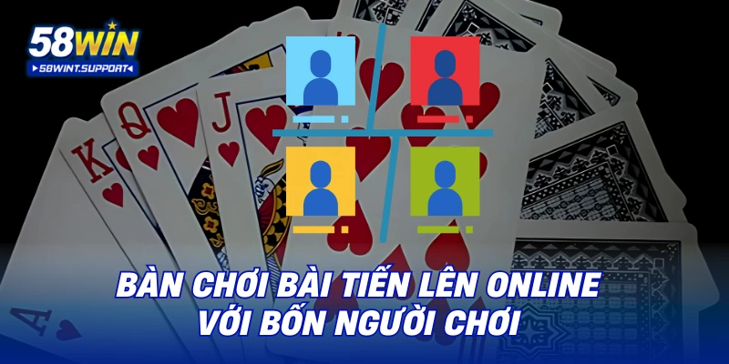 Bàn chơi Bài Tiến Lên Online với bốn người chơi